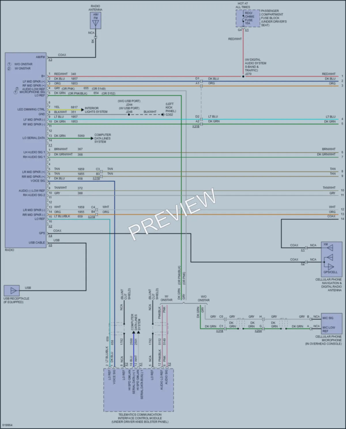 2018 GMC 2500Savana Radio wiring diagram preview