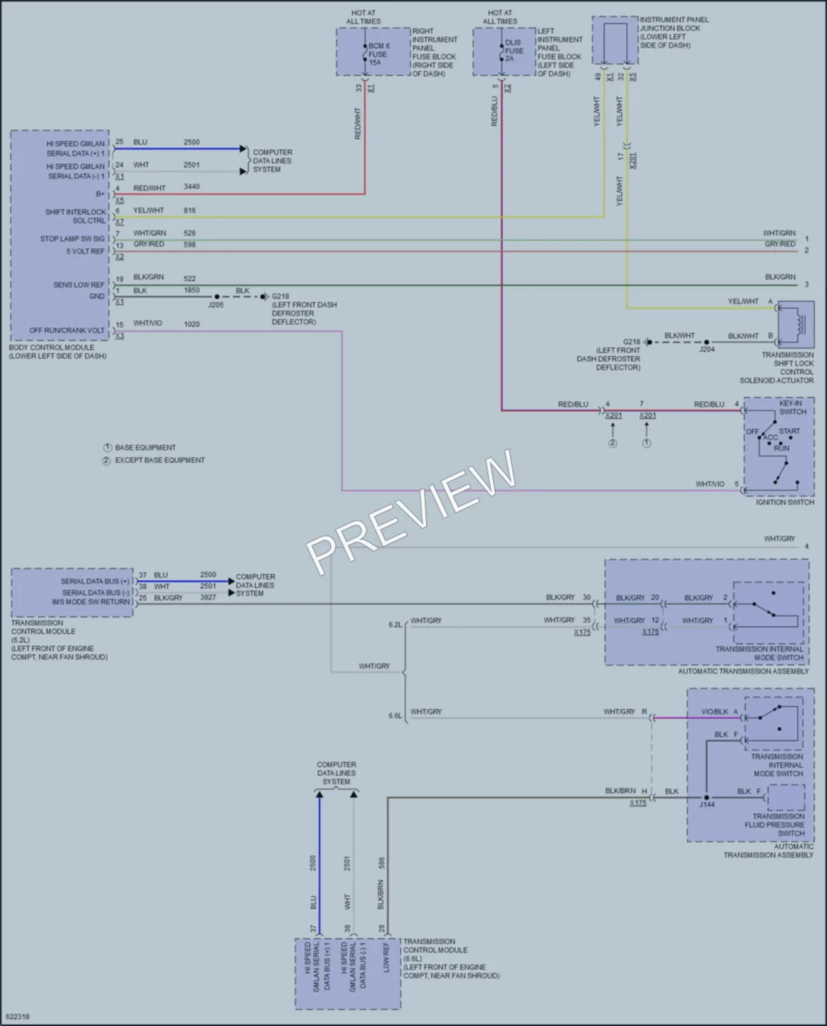 2018 GMC 3500HDSierraDenali Shift Interlock wiring diagram preview