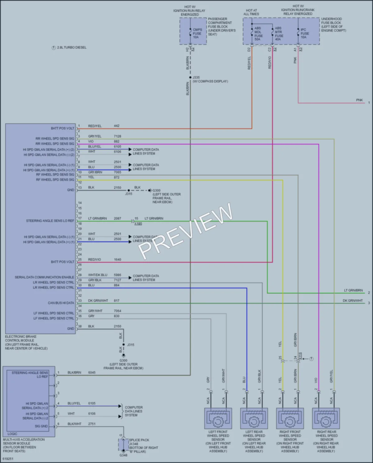 2018 GMC 3500Savana Anti Lock Brakes wiring diagram preview