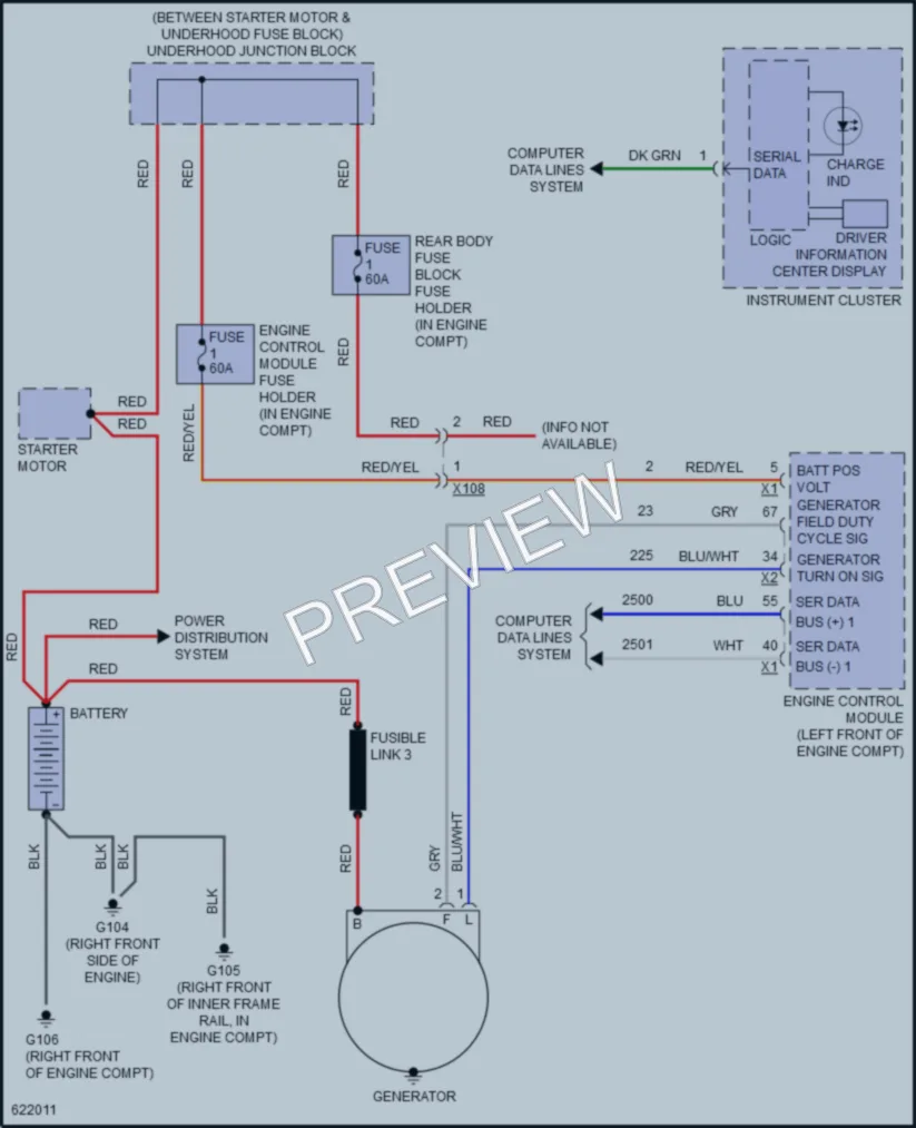 2018 GMC 3500Savana Starting Charging wiring diagram preview