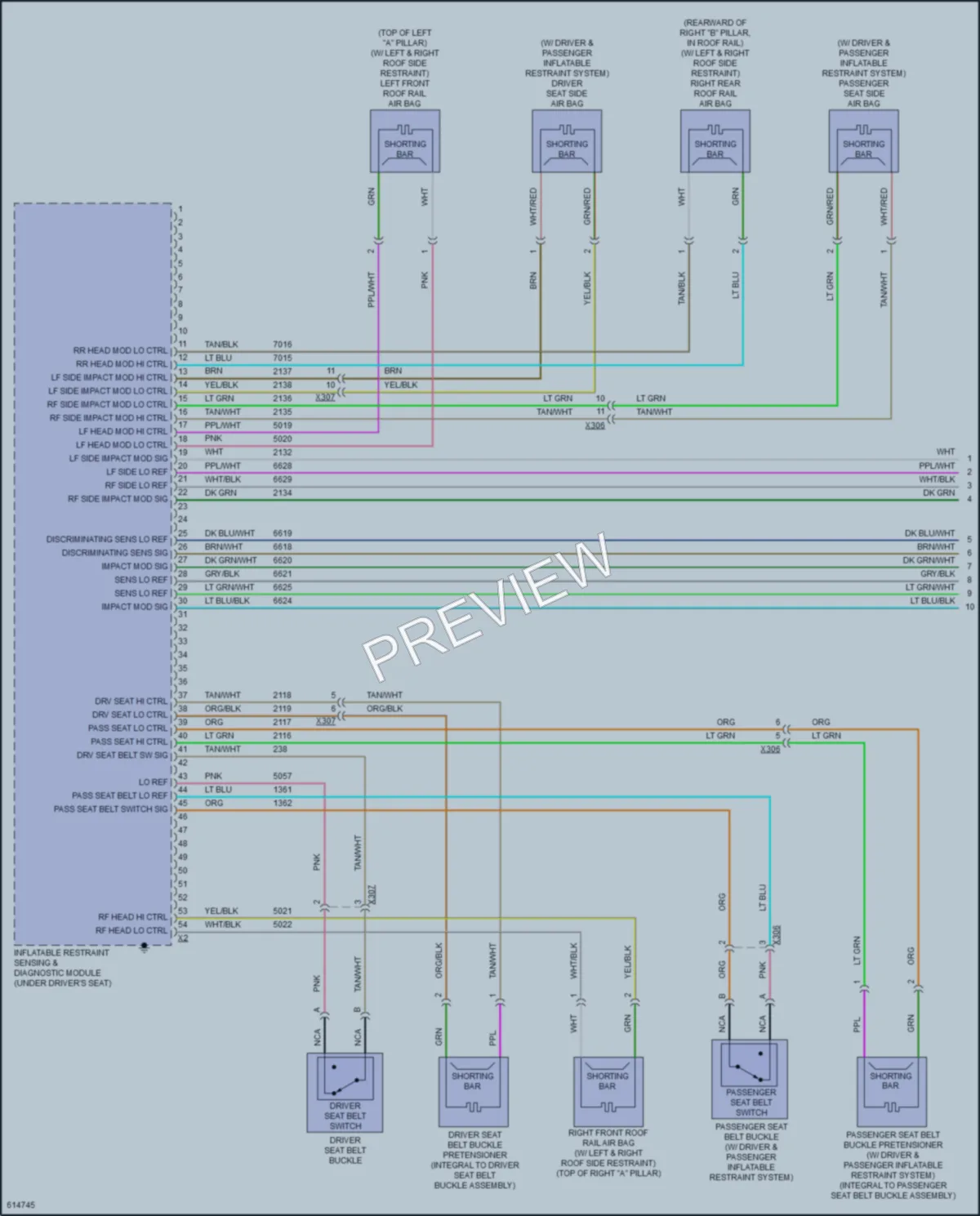 2018 GMC 3500Savana Supplemental Restraints wiring diagram preview