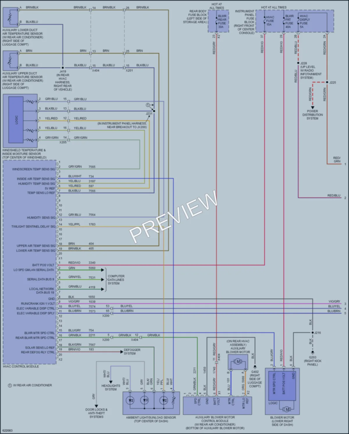 2018 GMC Acadia Air Conditioning wiring diagram preview
