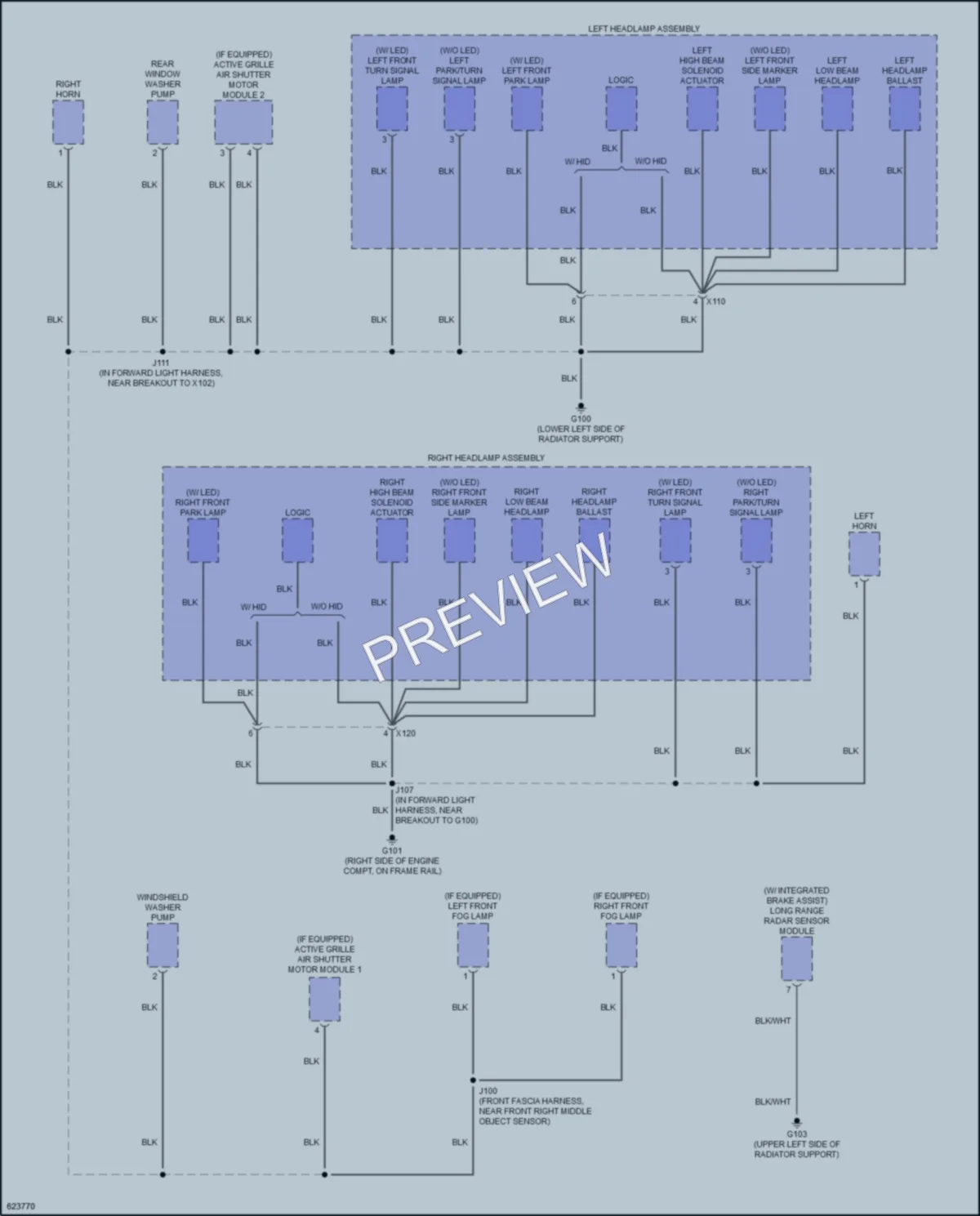2018 GMC Acadia Ground Distribution wiring diagram preview