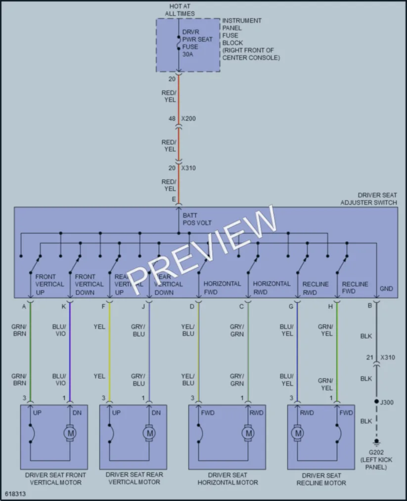 2018 GMC Acadia Power Seats wiring diagram preview