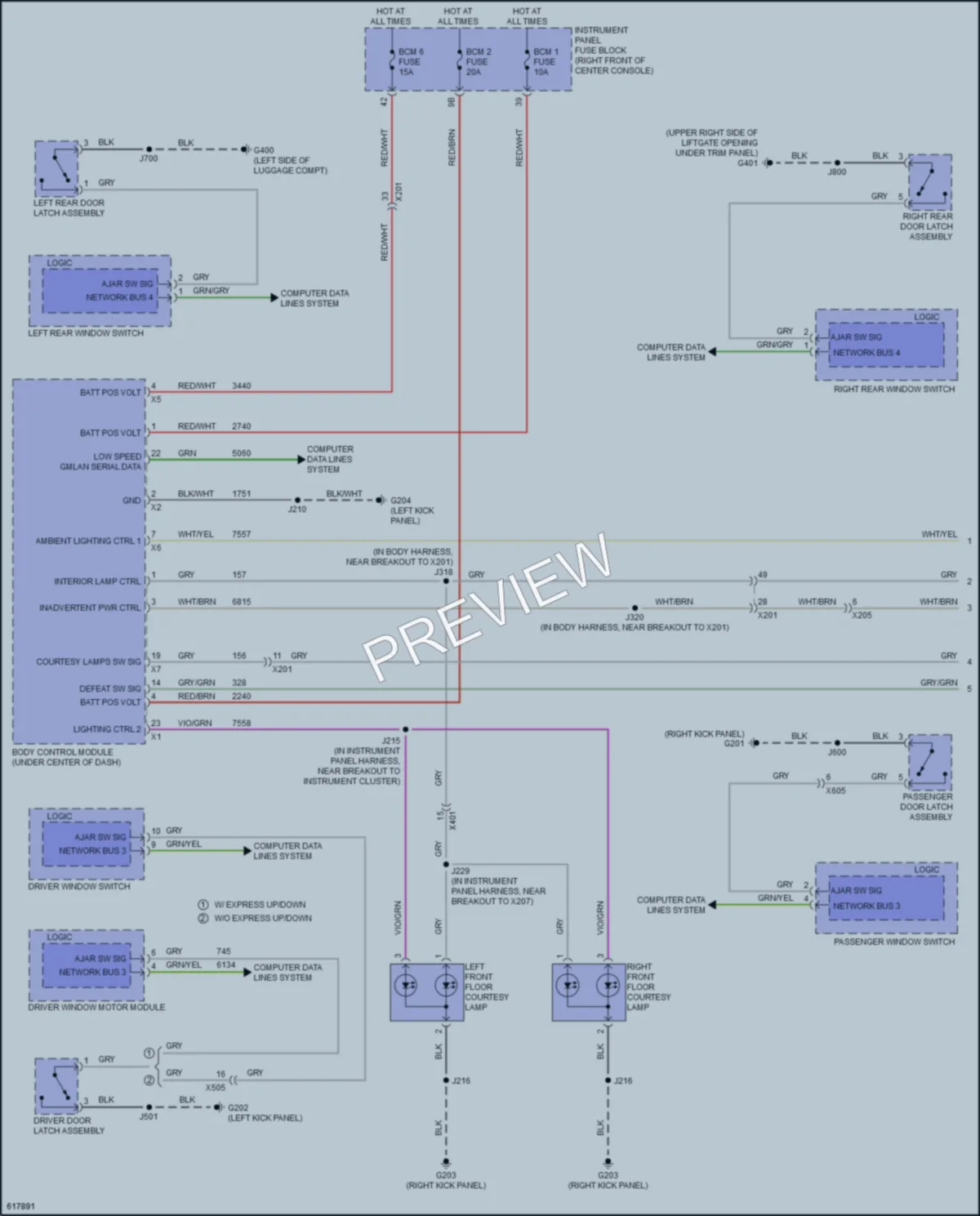 2018 GMC AcadiaDenali Interior Lights wiring diagram preview