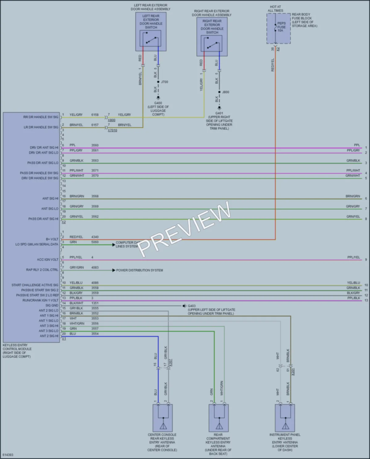 2018 GMC AcadiaDenali Power Door Locks wiring diagram preview