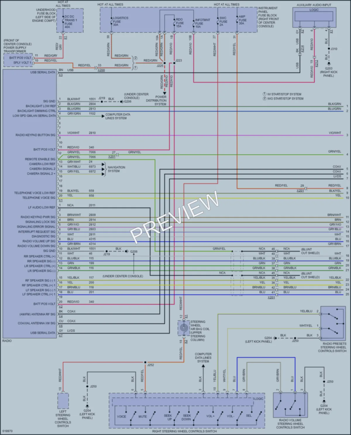 2018 GMC AcadiaDenali Radio wiring diagram preview