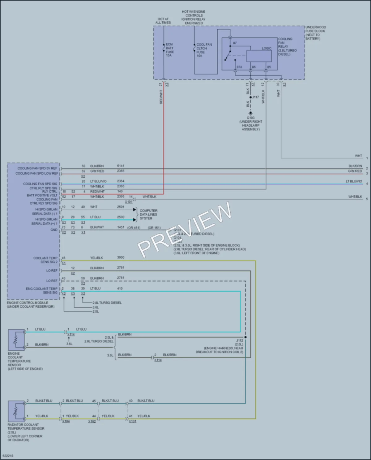 2018 GMC CanyonDenali Cooling Fan wiring diagram preview
