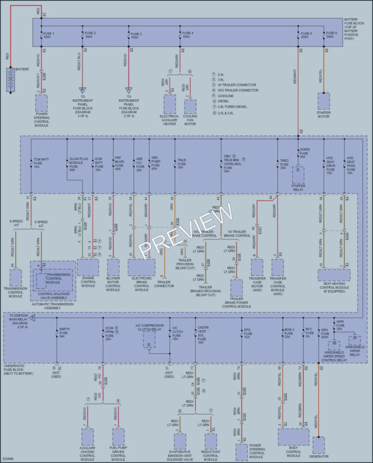 2018 GMC CanyonDenali Power Distribution wiring diagram preview