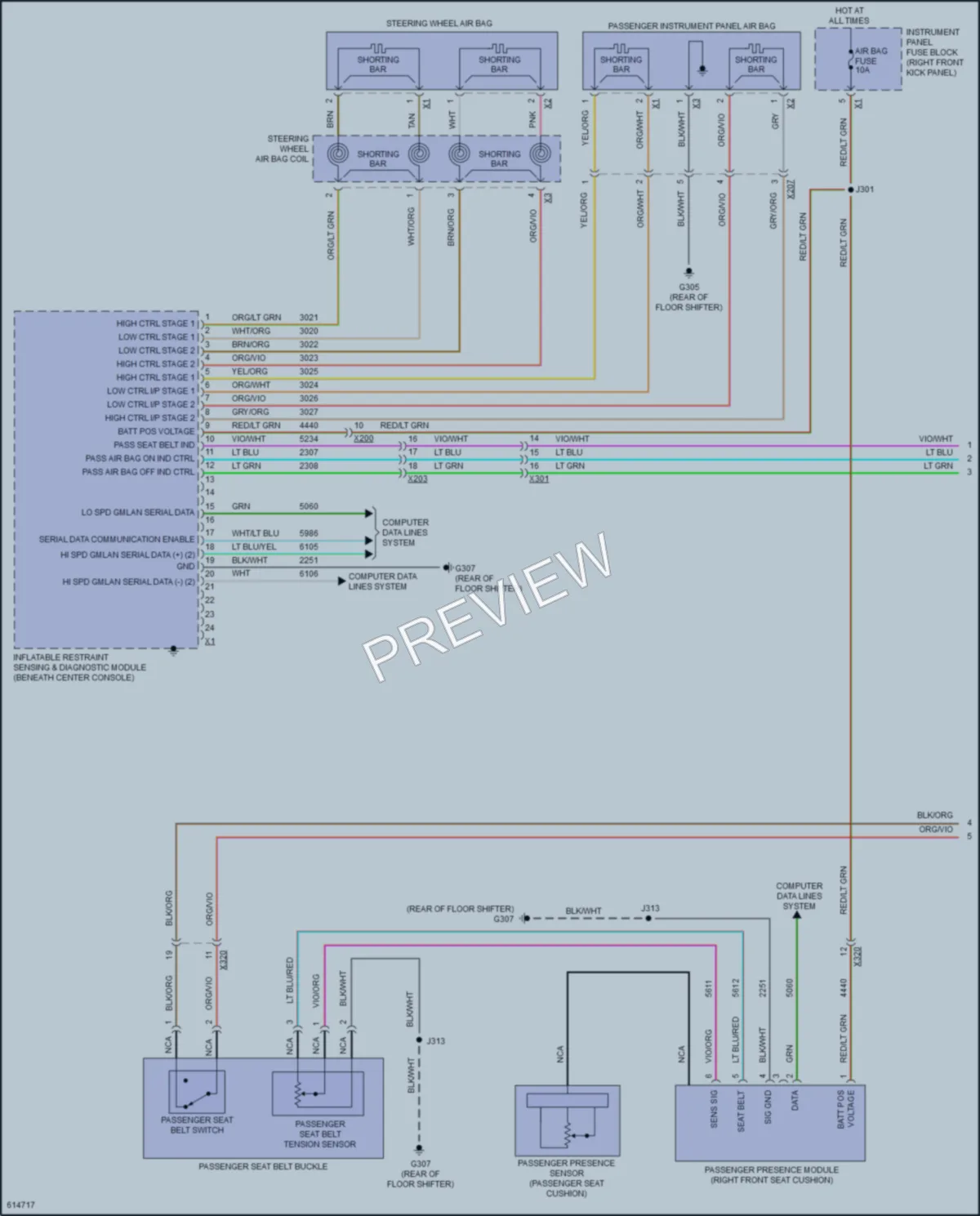 2018 GMC CanyonDenali Supplemental Restraints wiring diagram preview
