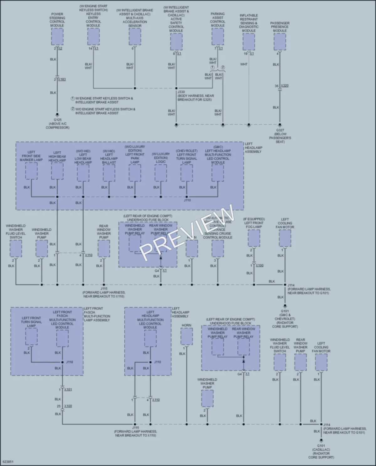2018 GMC YukonDenali Ground Distribution wiring diagram preview