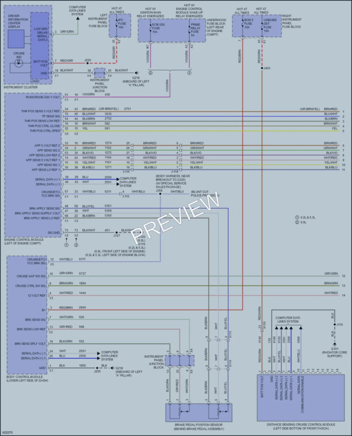 2018 GMC YukonXL Cruise Control wiring diagram preview