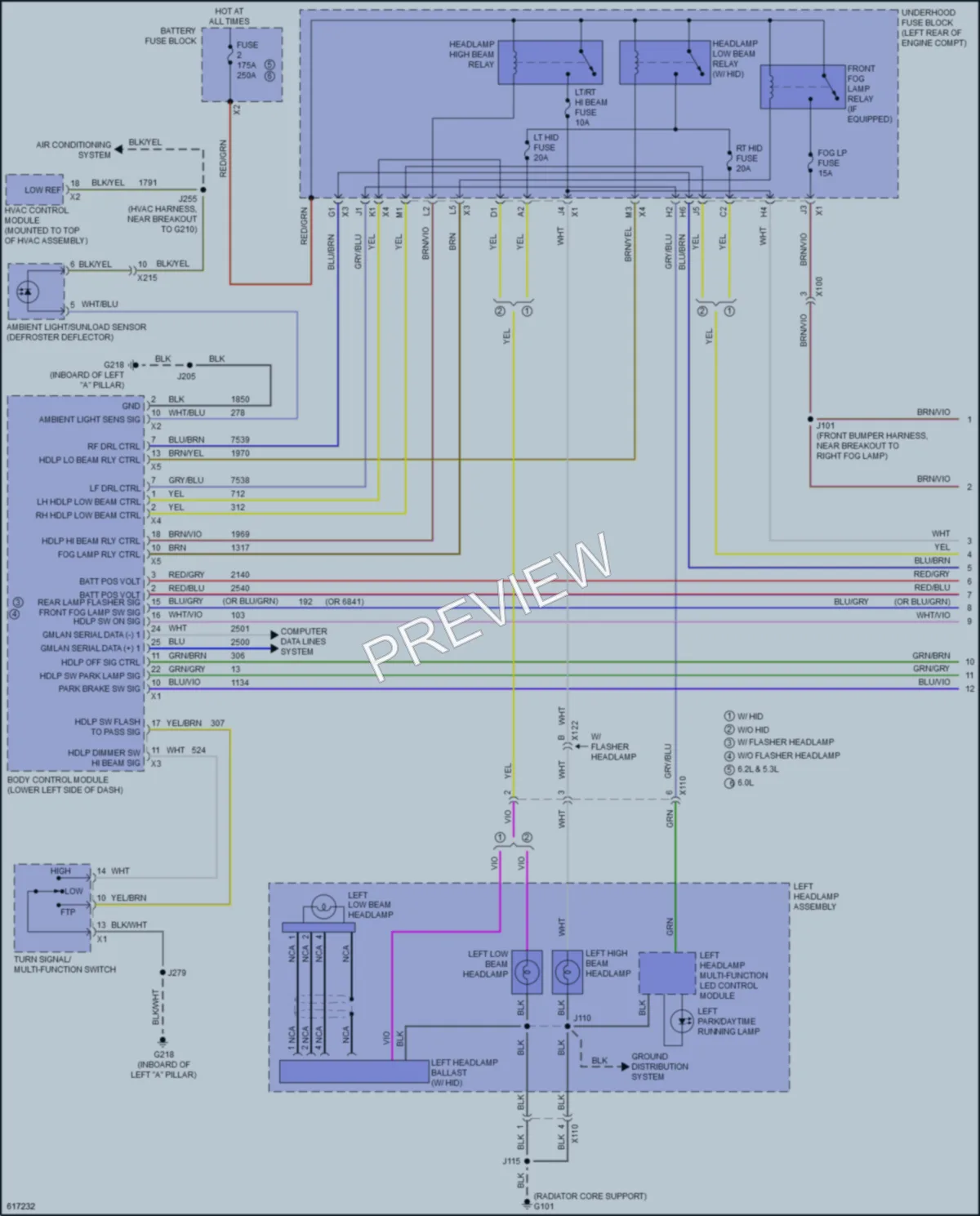 2018 GMC YukonXLDenali Headlights wiring diagram preview