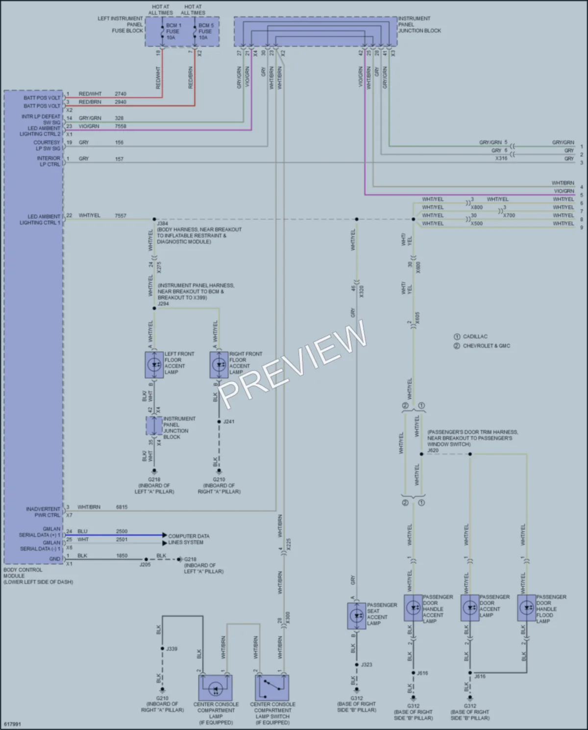 2018 GMC YukonXLDenali Interior Lights wiring diagram preview