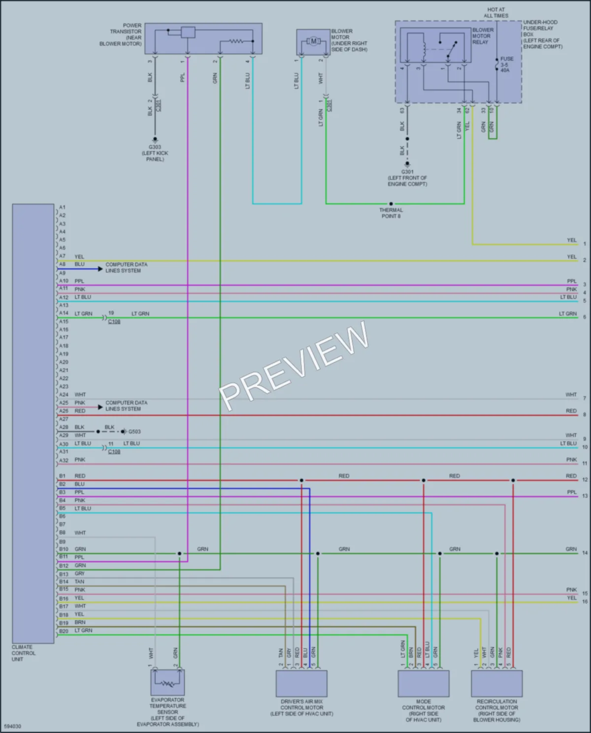 2018 Honda Accord Air Conditioning wiring diagram preview