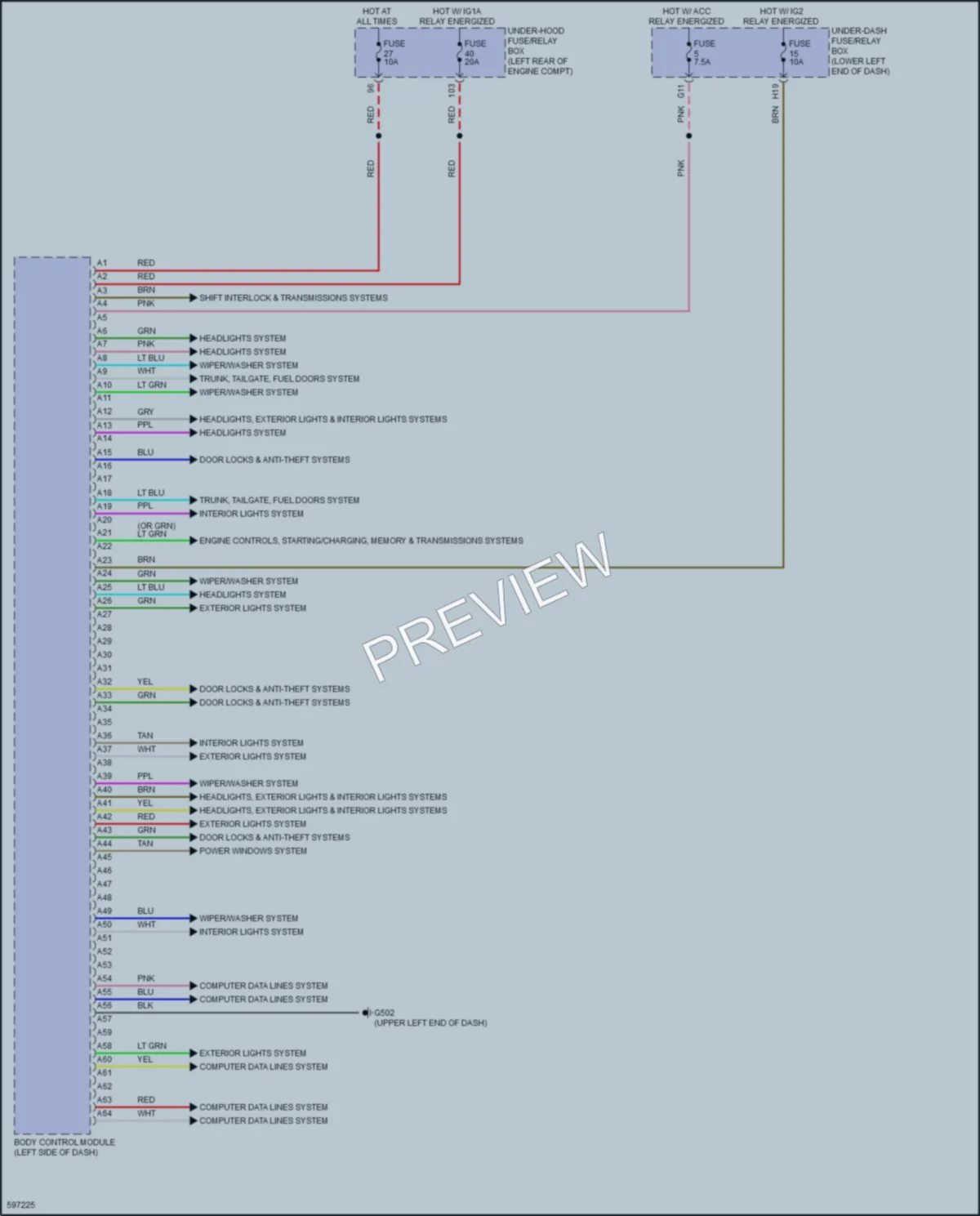 2018 Honda Accord Body Control Modules wiring diagram preview
