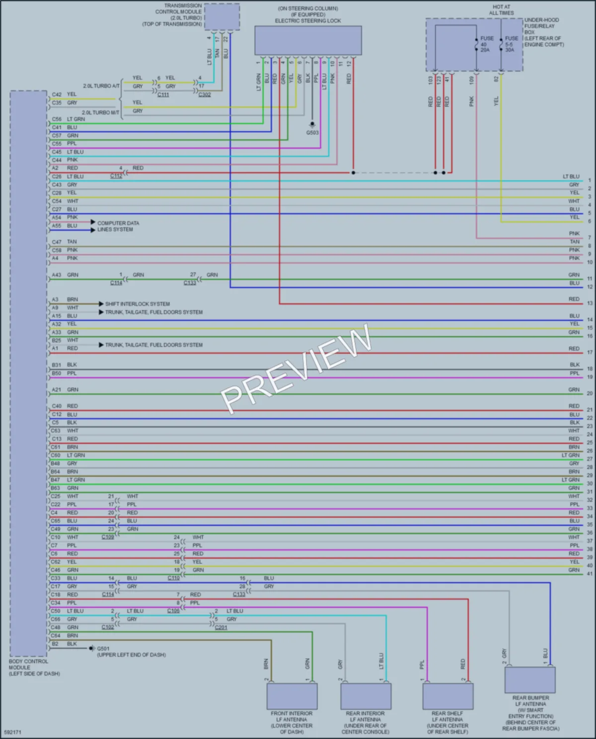 2018 Honda Accord Power Door Locks wiring diagram preview