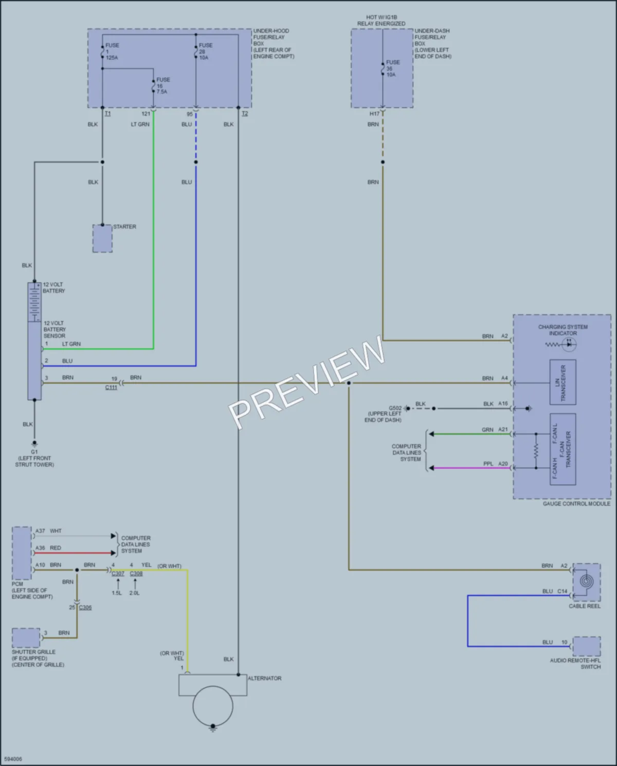 2018 Honda Accord Starting Charging wiring diagram preview