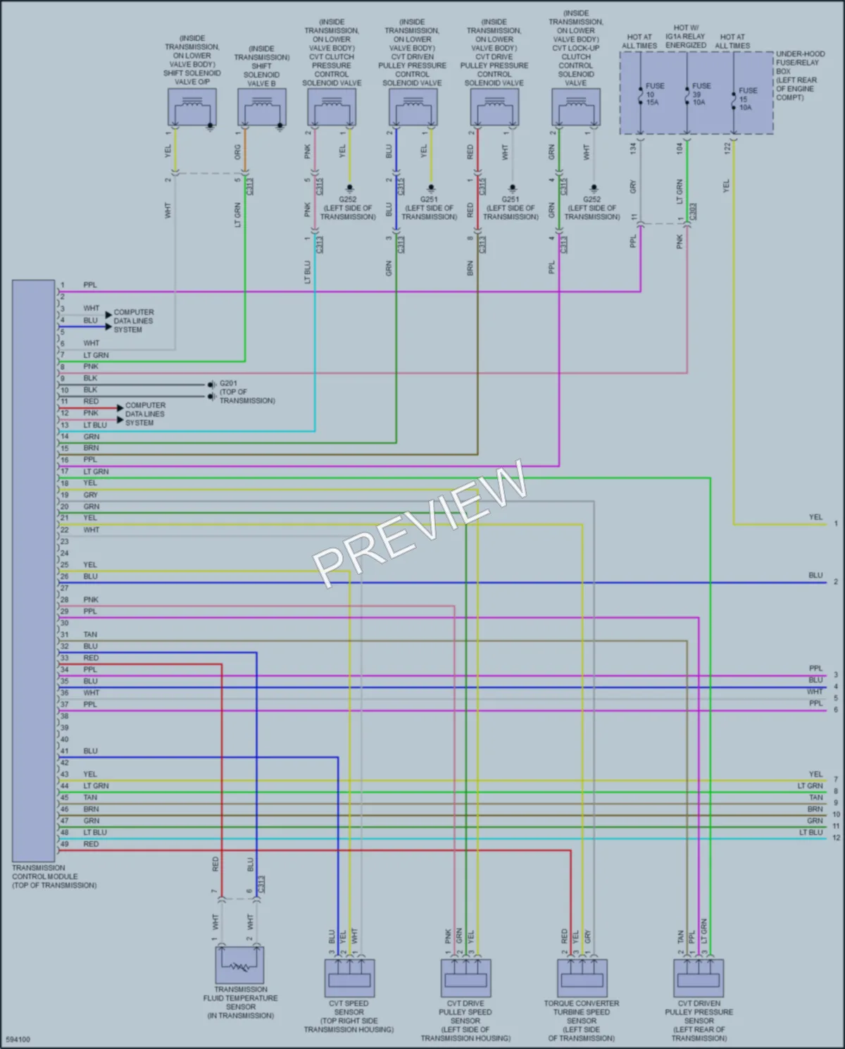2018 Honda Accord Transmission wiring diagram preview