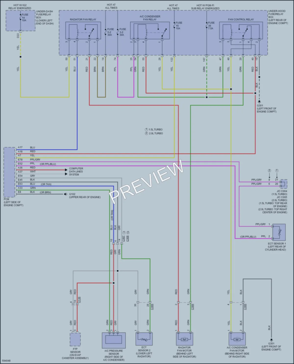 2018 Honda AccordHybrid Cooling Fan wiring diagram preview