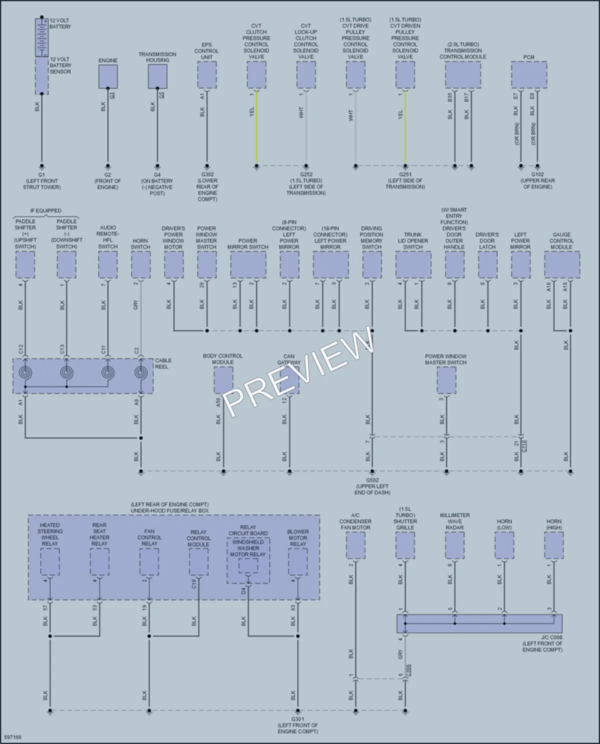 2018 Honda AccordHybrid Ground Distribution wiring diagram preview