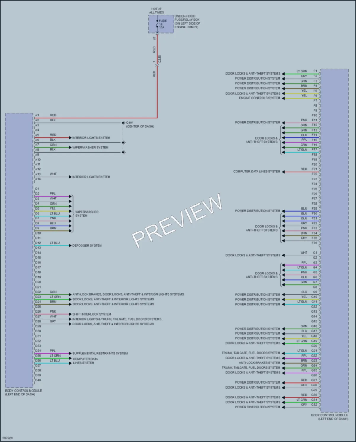 2018 Honda CRV Body Control Modules wiring diagram preview