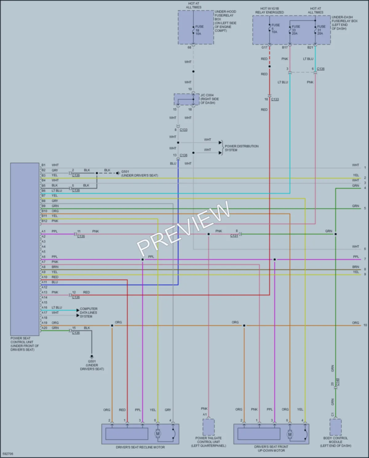 2018 Honda CRV Memory Systems wiring diagram preview