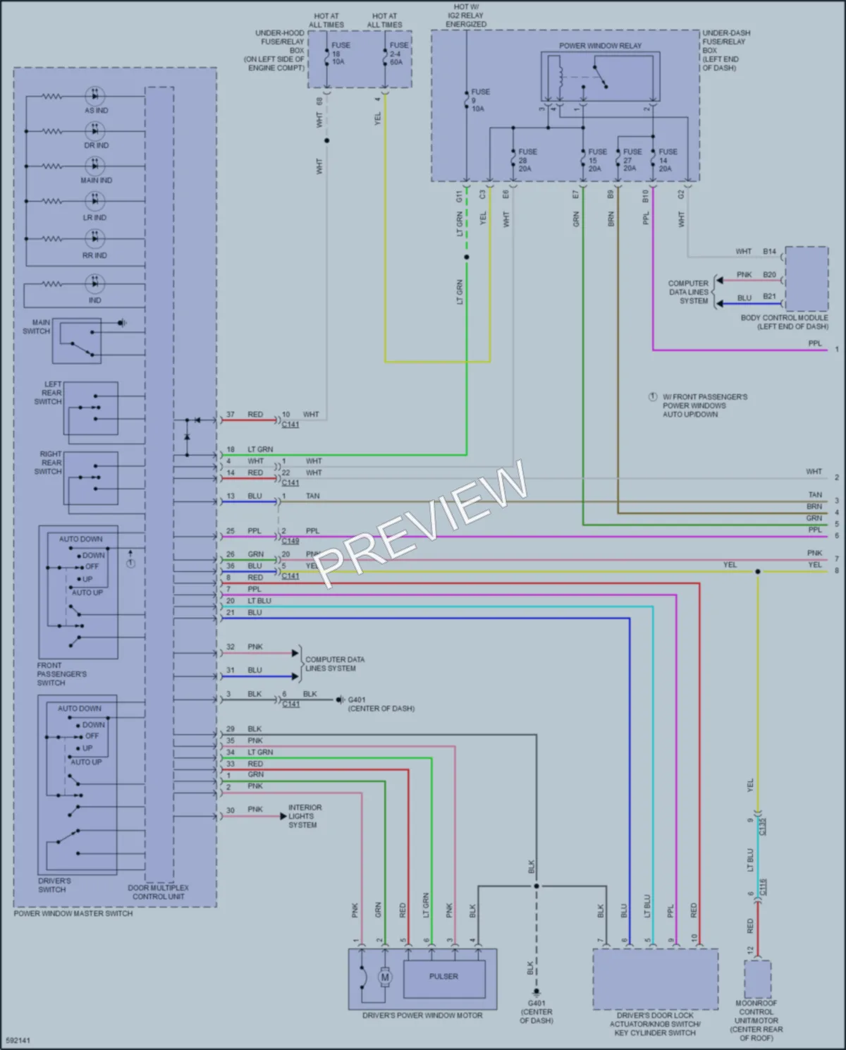 2018 Honda CRV Power Windows wiring diagram preview