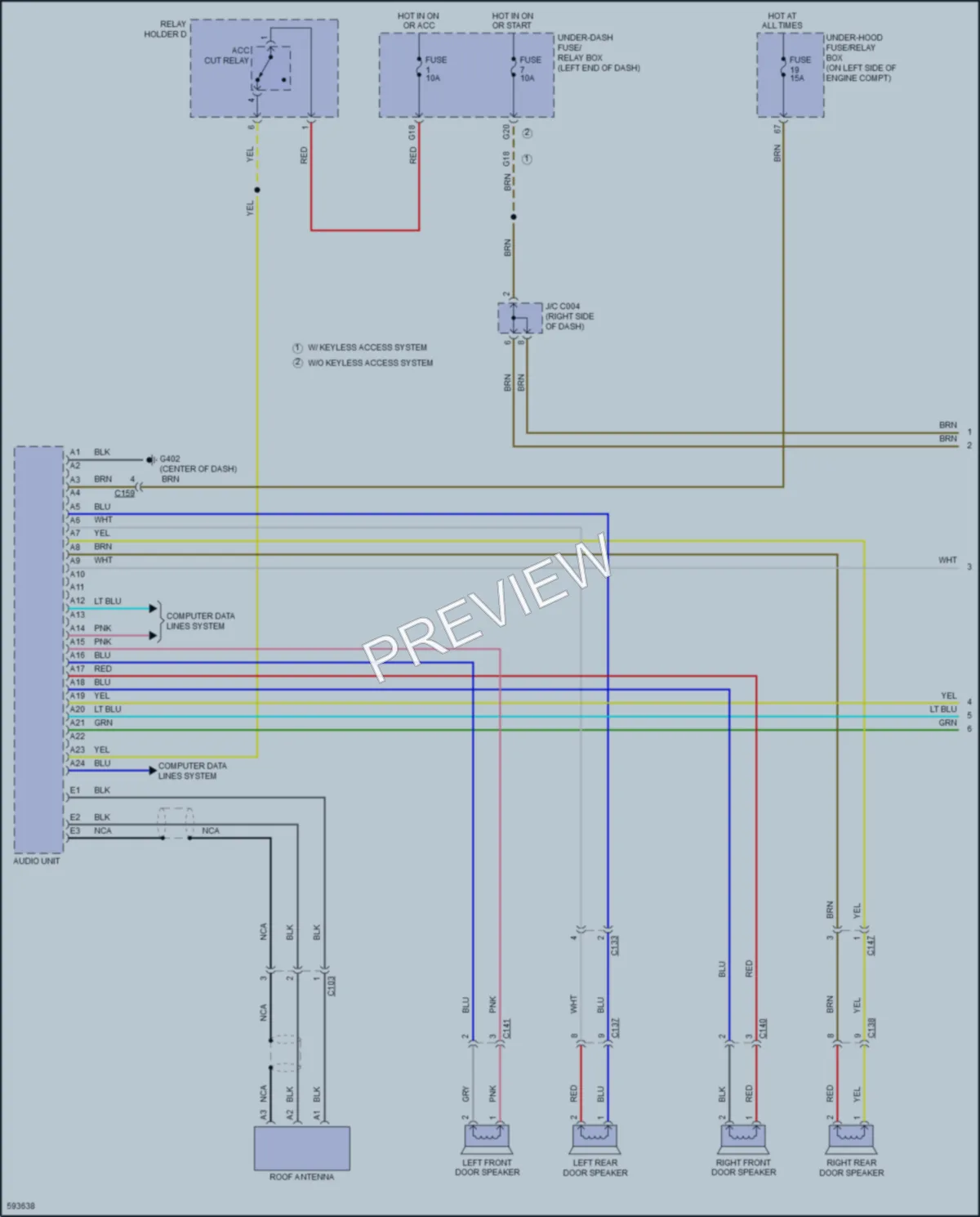 2018 Honda CRV Radio wiring diagram preview