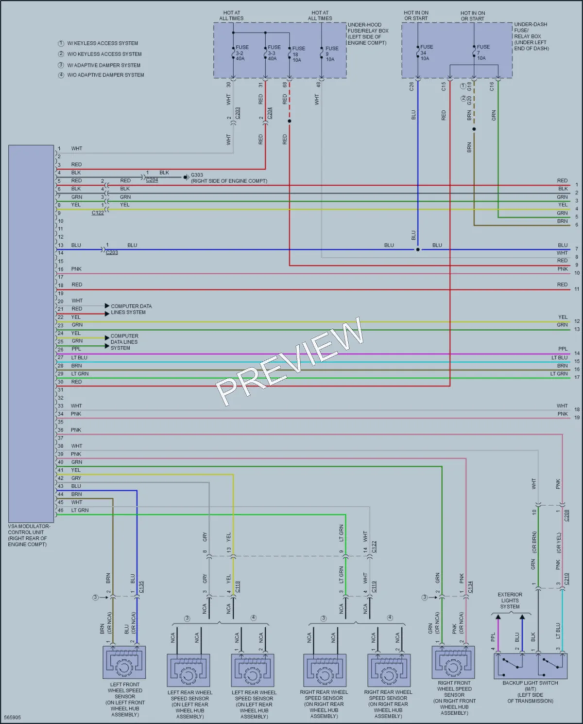 2018 Honda Civic Anti Lock Brakes wiring diagram preview