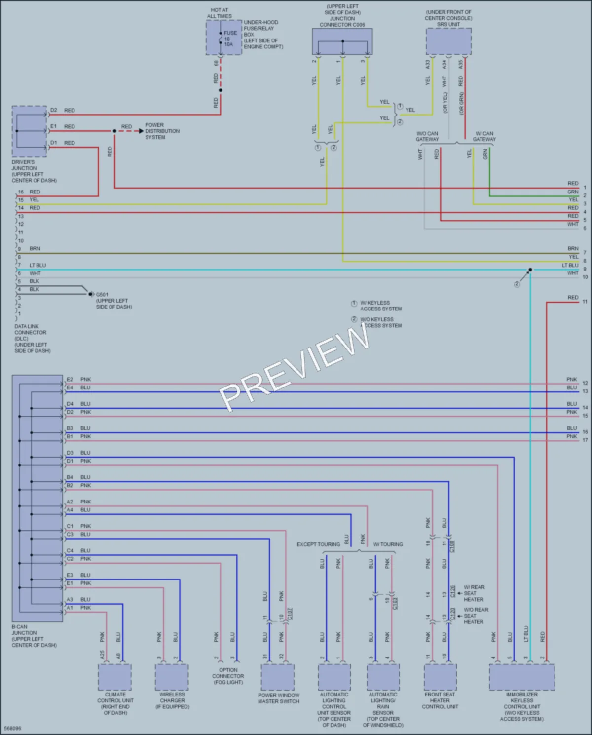 2018 Honda Civic Computer Data Lines wiring diagram preview