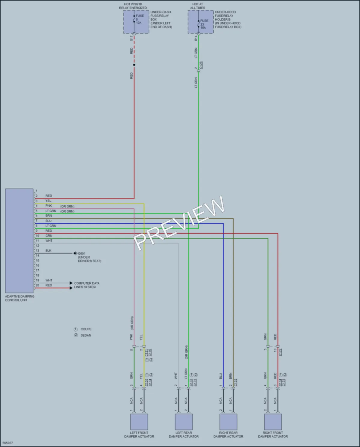 2018 Honda Civic Electronic Suspension wiring diagram preview