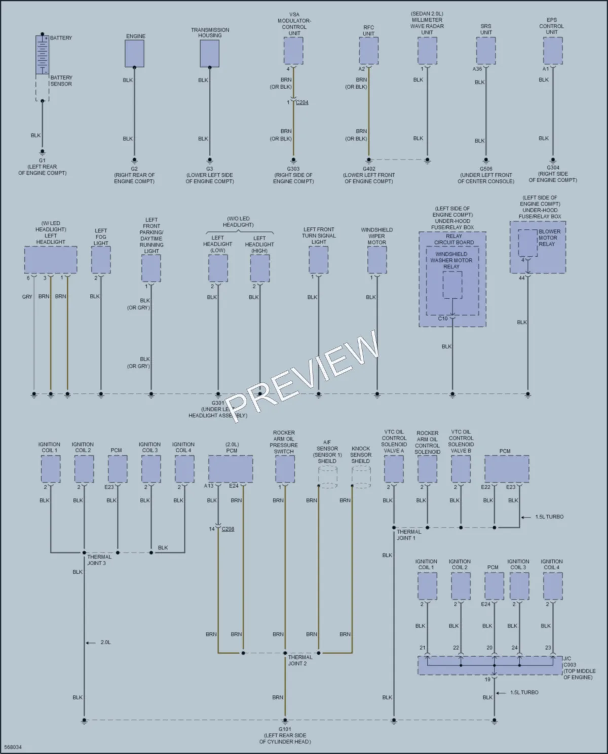 2018 Honda Civic Ground Distribution wiring diagram preview