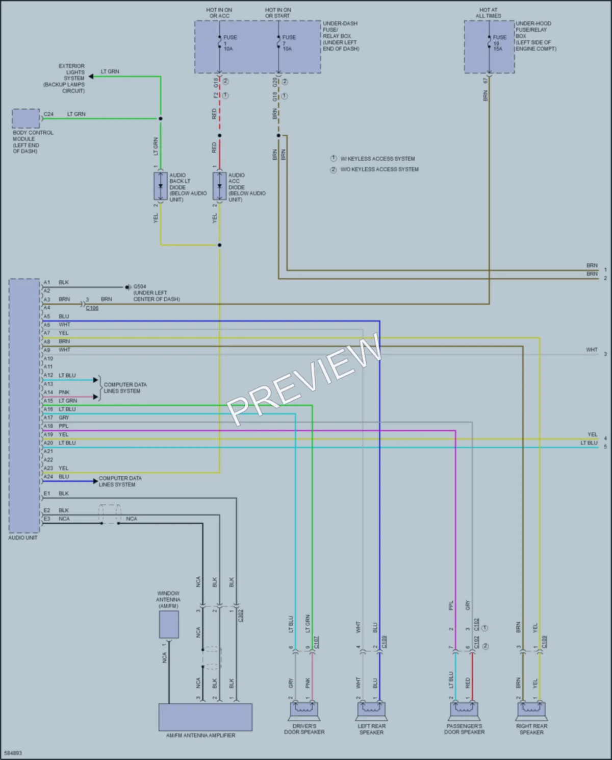 2018 Honda Civic Radio wiring diagram preview
