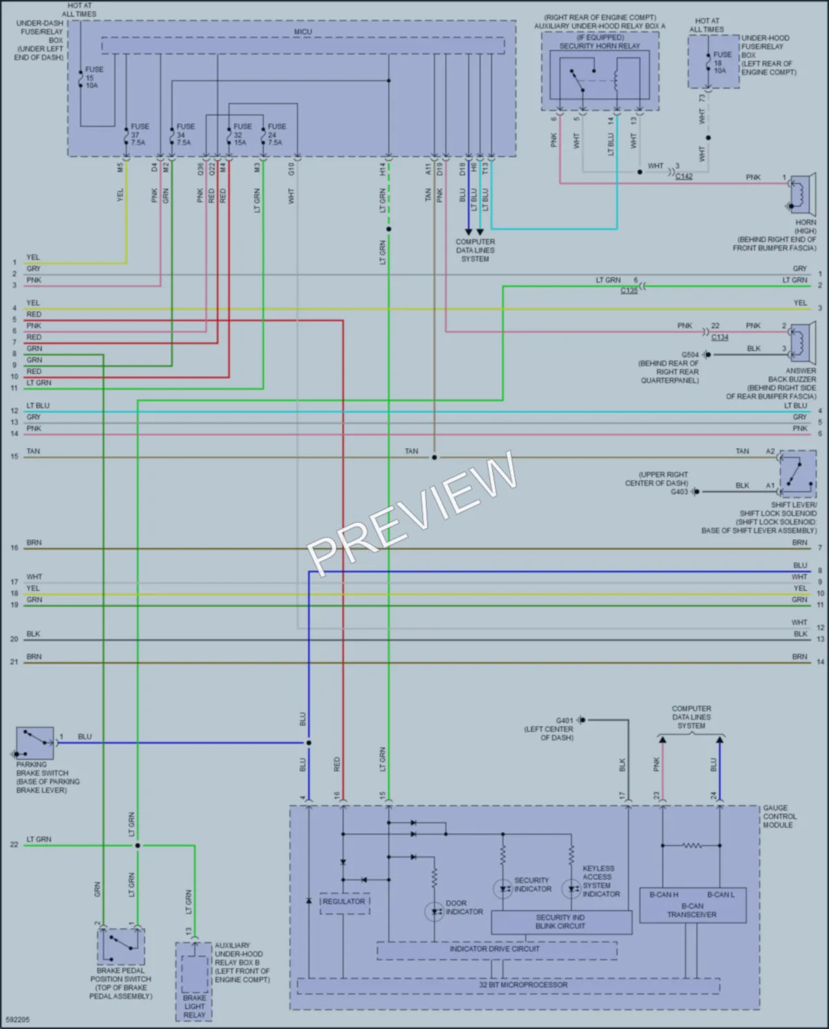 2018 Honda Fit Anti Theft wiring diagram preview
