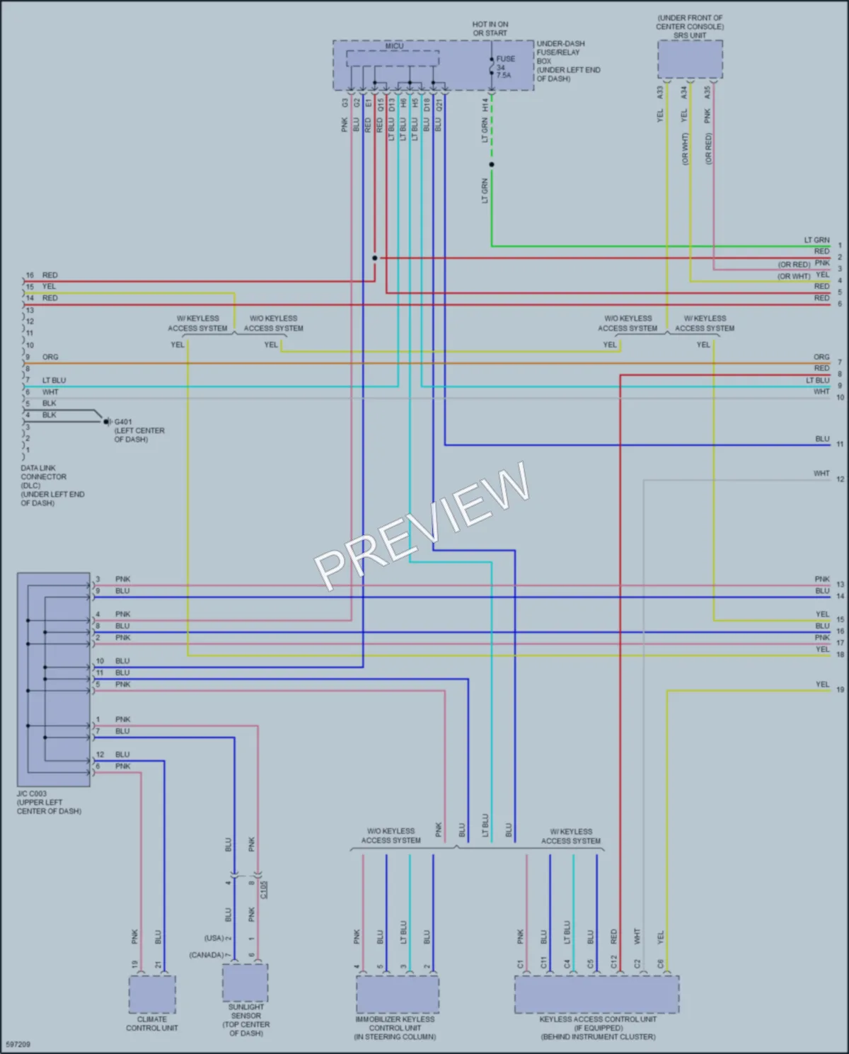 2018 Honda Fit Computer Data Lines wiring diagram preview