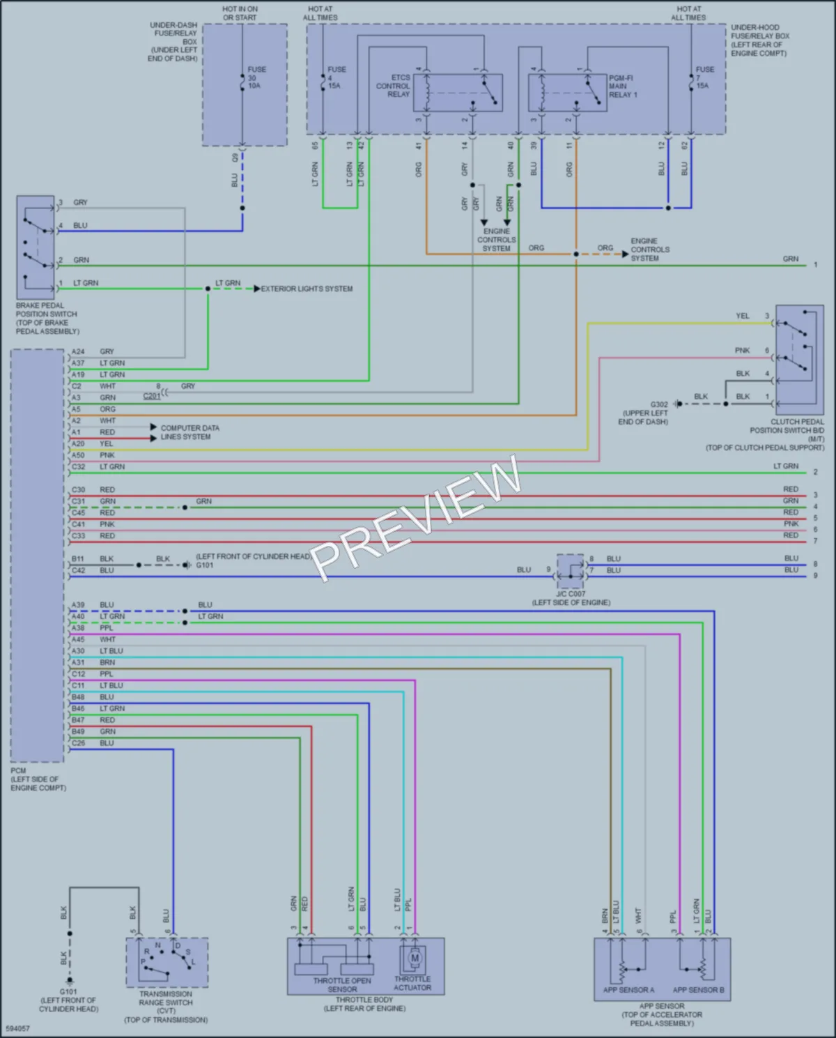 2018 Honda Fit Cruise Control wiring diagram preview