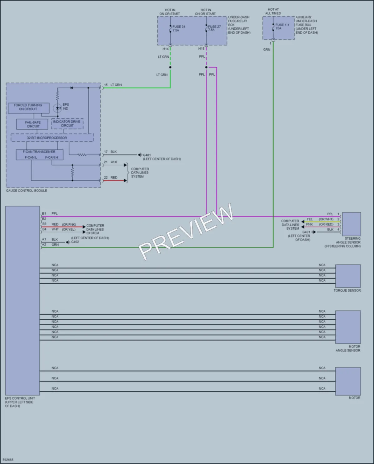 2018 Honda Fit Electronic Power Steering wiring diagram preview