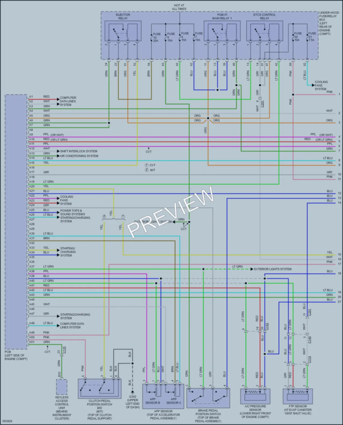 2018 Honda Fit Engine Performance wiring diagram preview