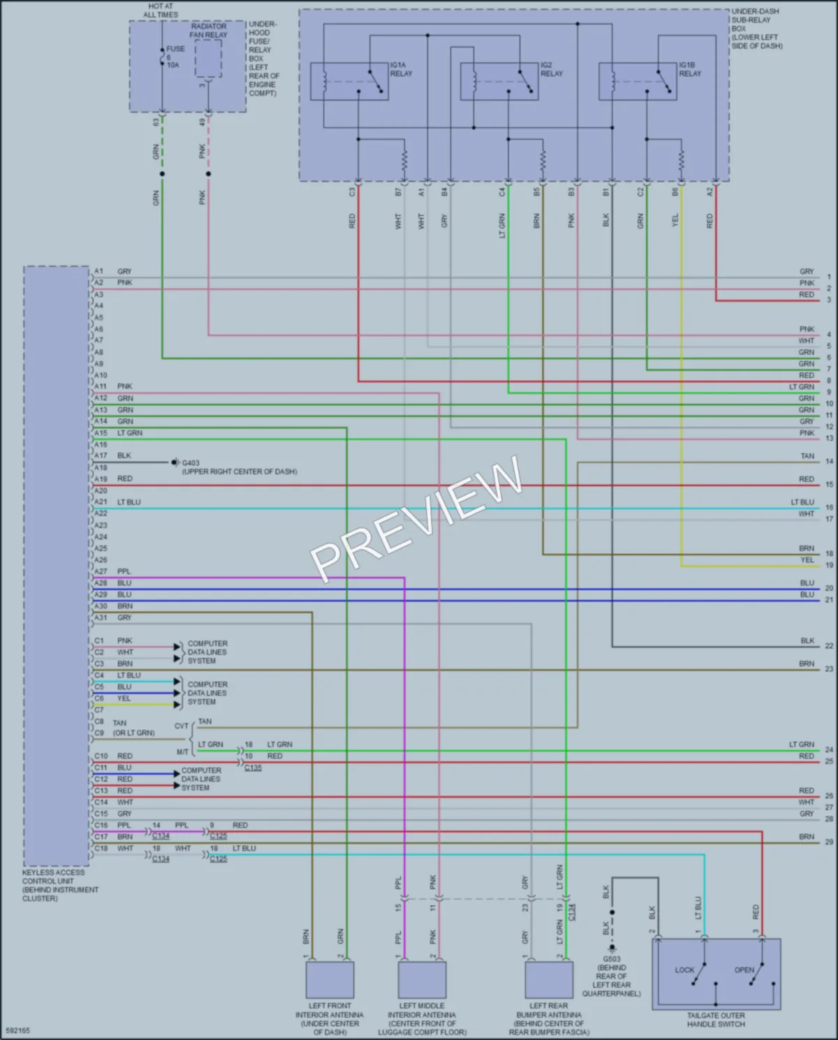 2018 Honda Fit Power Door Locks wiring diagram preview