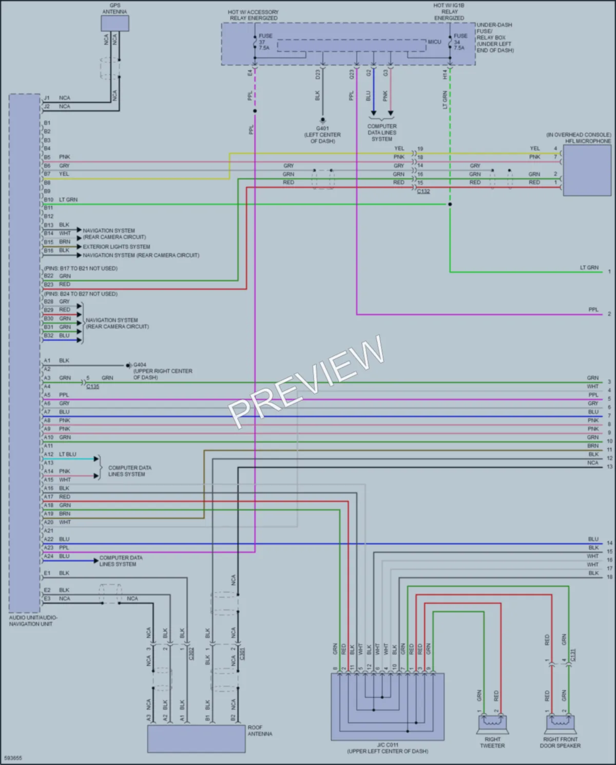 2018 Honda Fit Radio wiring diagram preview