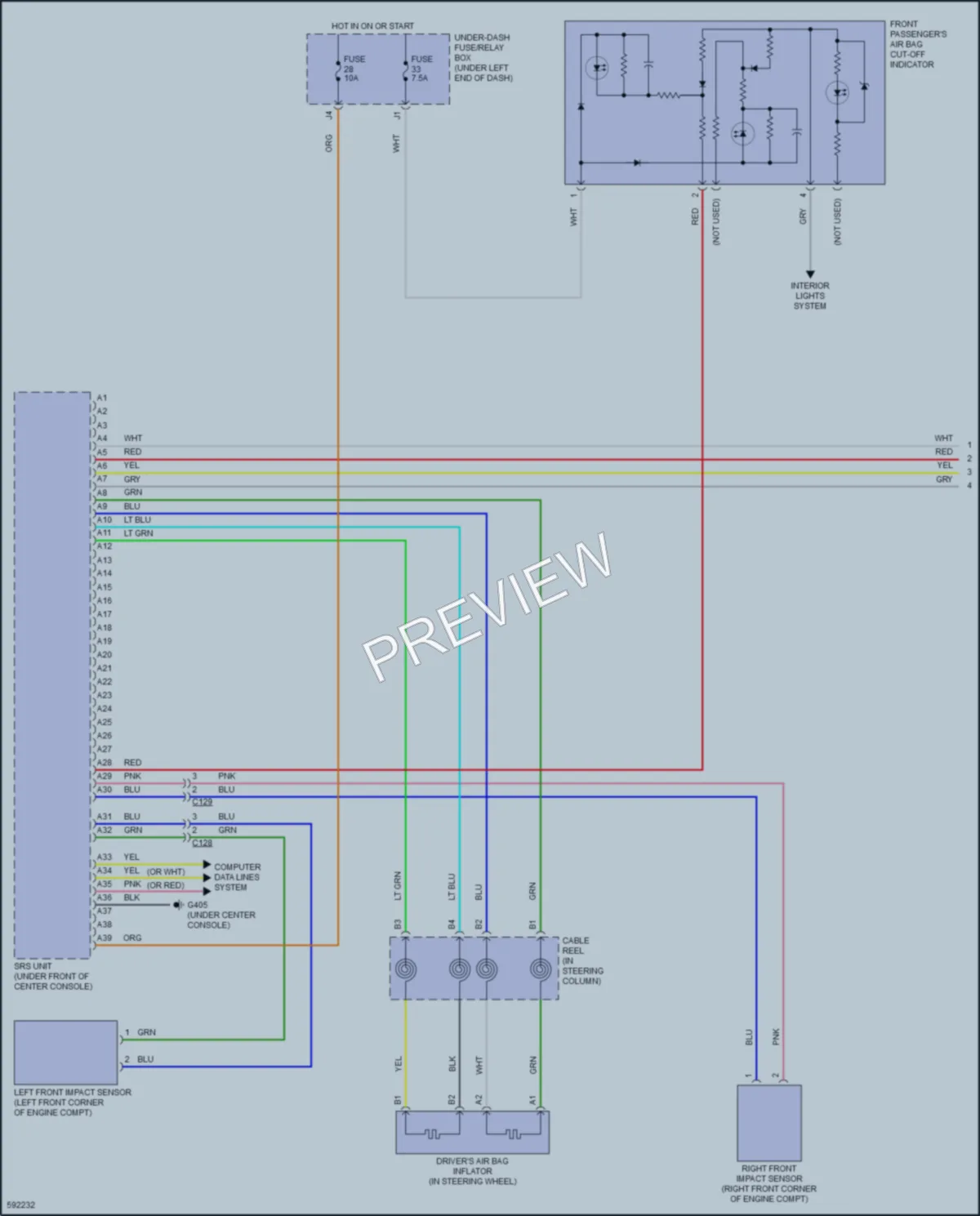 2018 Honda Fit Supplemental Restraints wiring diagram preview