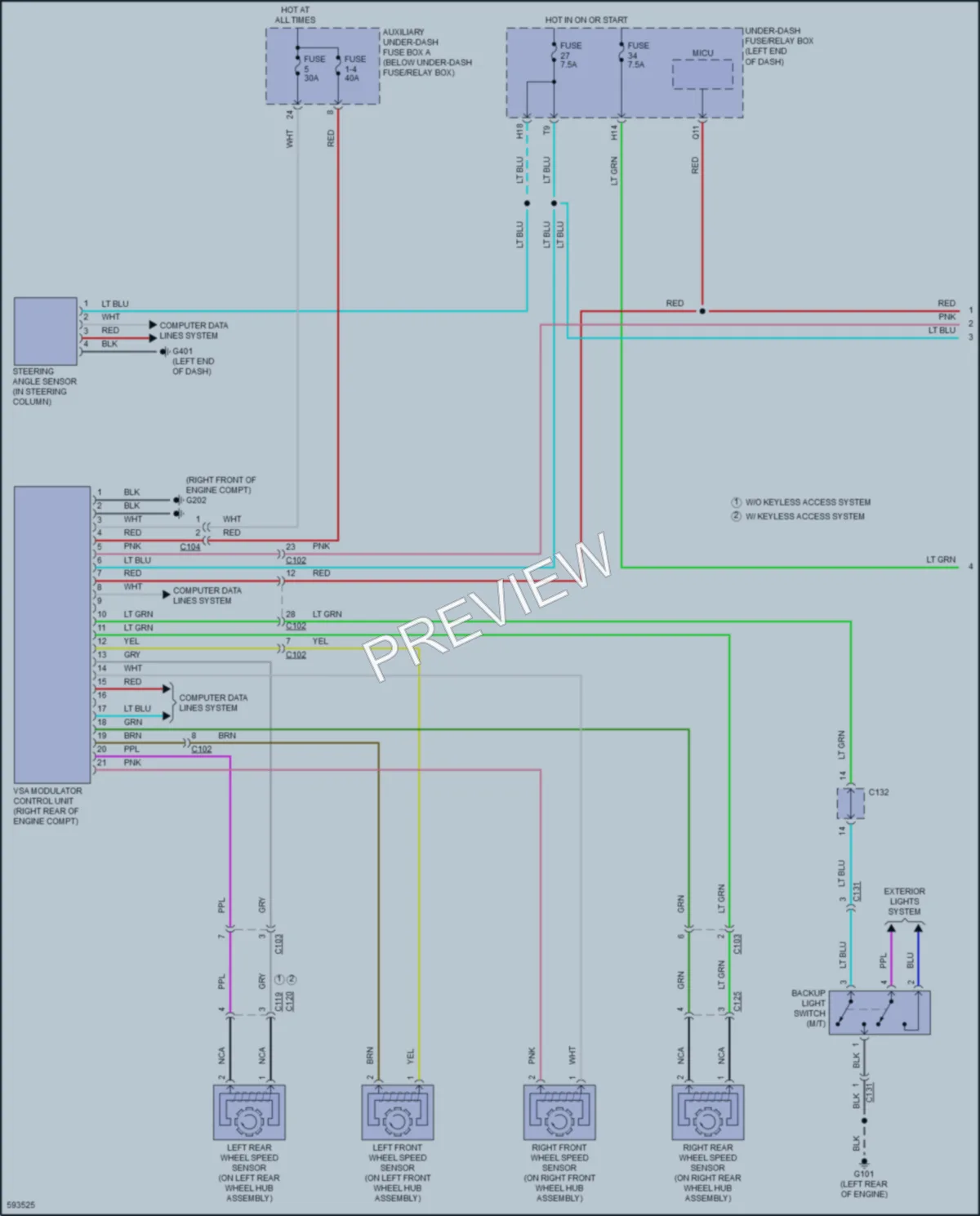 2018 Honda HRV Anti Lock Brakes wiring diagram preview