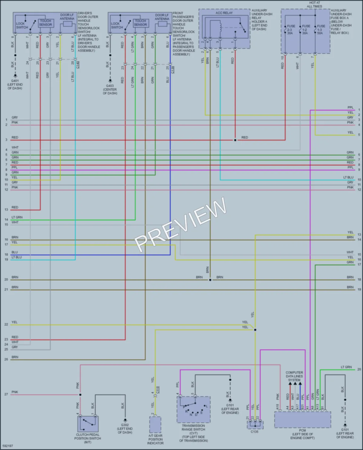 2018 Honda HRV Anti Theft wiring diagram preview