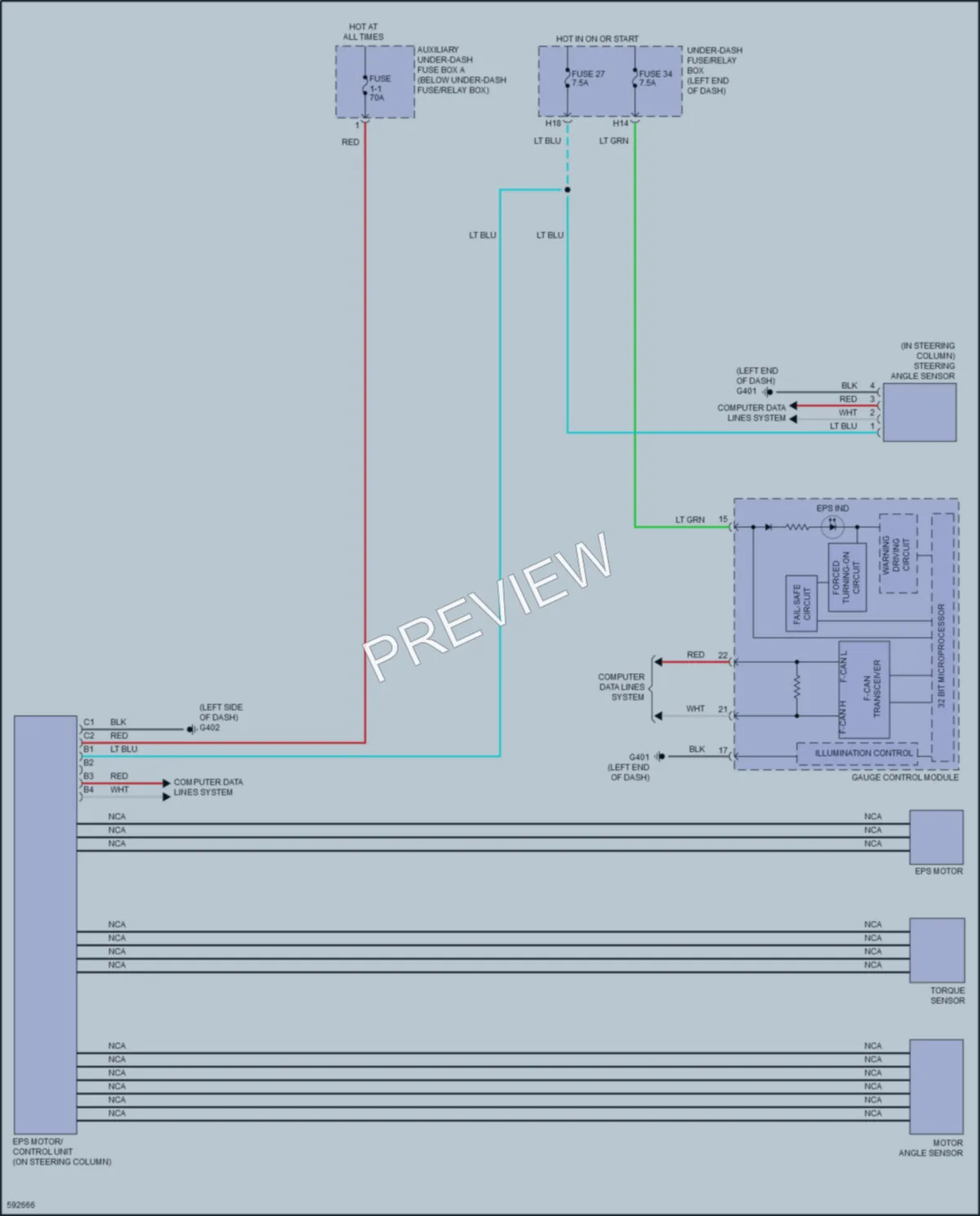 2018 Honda HRV Electronic Power Steering wiring diagram preview