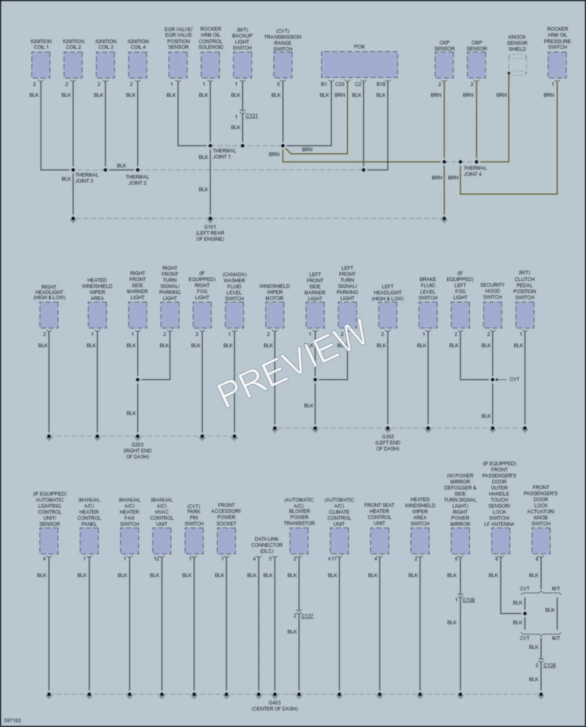 2018 Honda HRV Ground Distribution wiring diagram preview