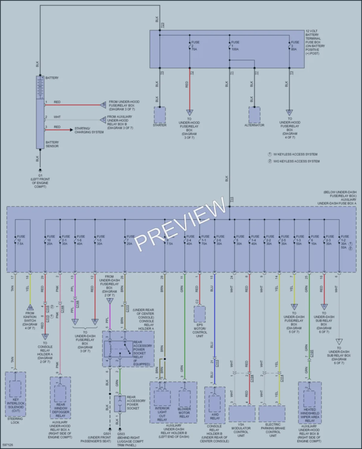2018 Honda HRV Power Distribution wiring diagram preview