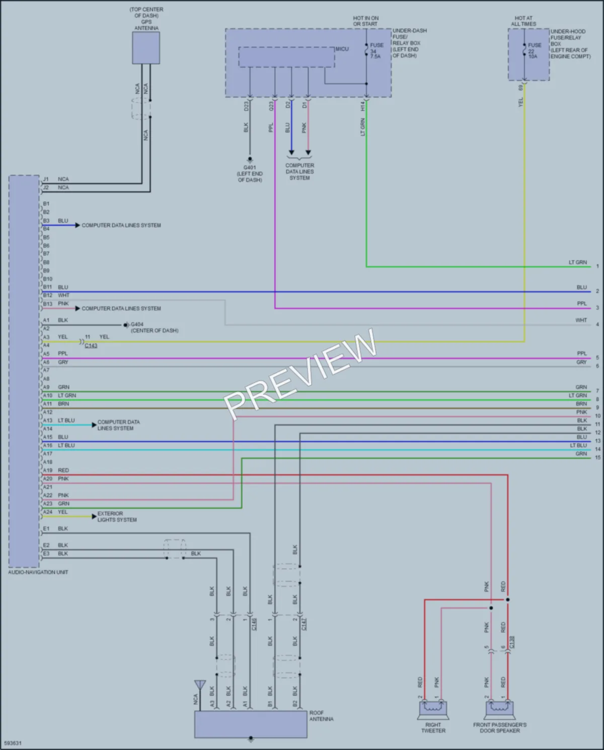 2018 Honda HRV Radio wiring diagram preview