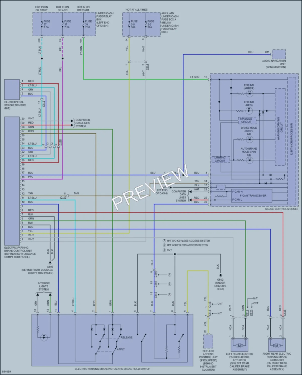 2018 Honda HRV Shift Interlock wiring diagram preview