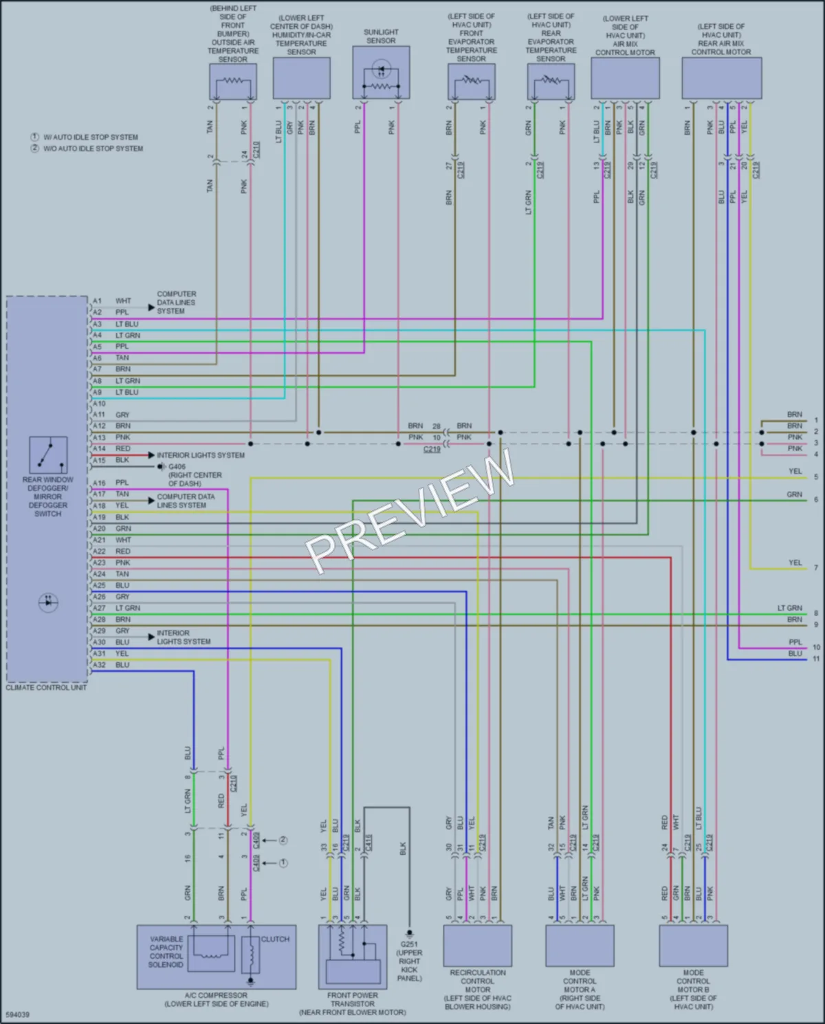 2018 Honda Odyssey Air Conditioning wiring diagram preview